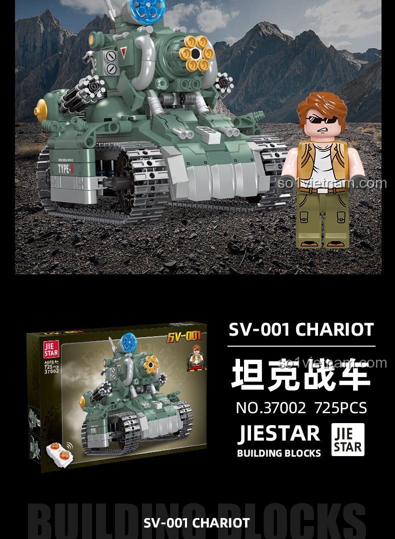 Mô hình xe tăng chiến đấu SV-001 JIESTAR 37002 nhìn từ trên
