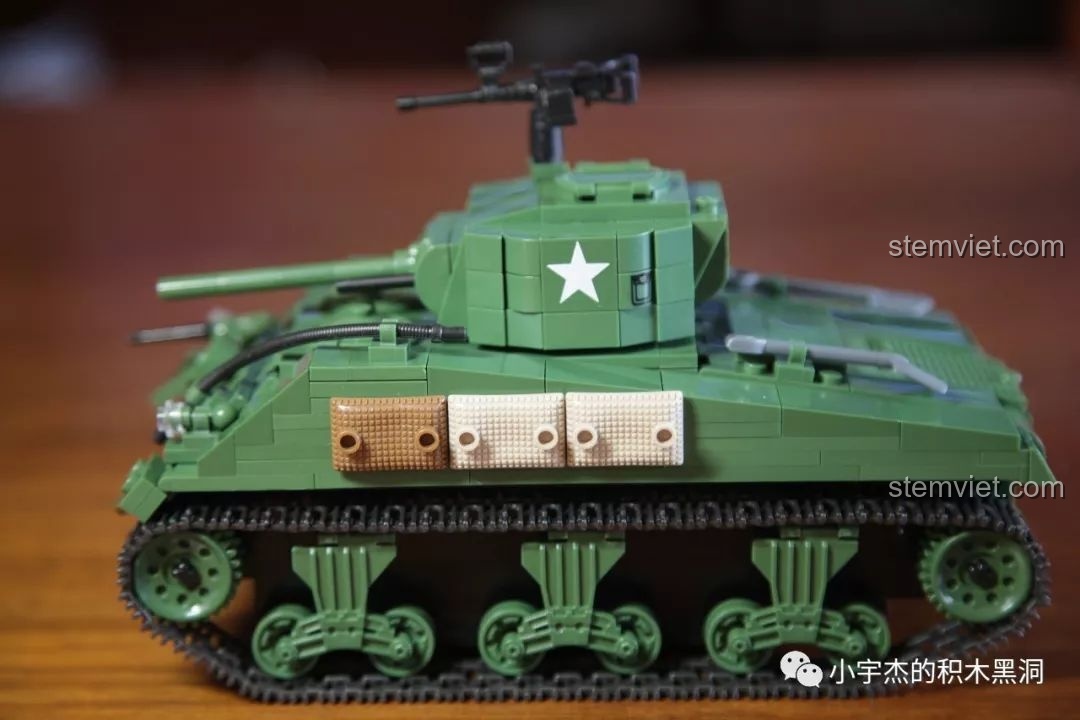 Bộ minifigure lính Mỹ đi kèm Mô hình xe tăng Sherman QUANGUAN giá rẻ, với nhiều biểu cảm và trang phục.