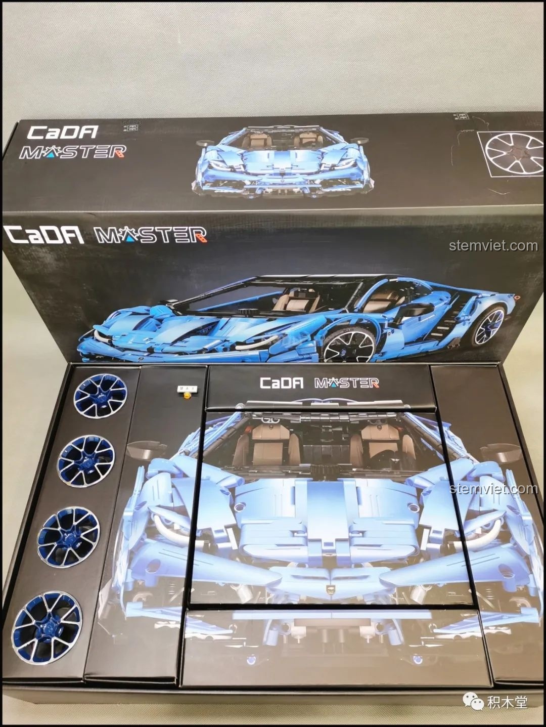 Trải nghiệm mở hộp bộ lắp ráp CaDA C 61041 tiết kiệm với các hộp nhỏ bên trong được sắp xếp gọn gàng, cao cấp.