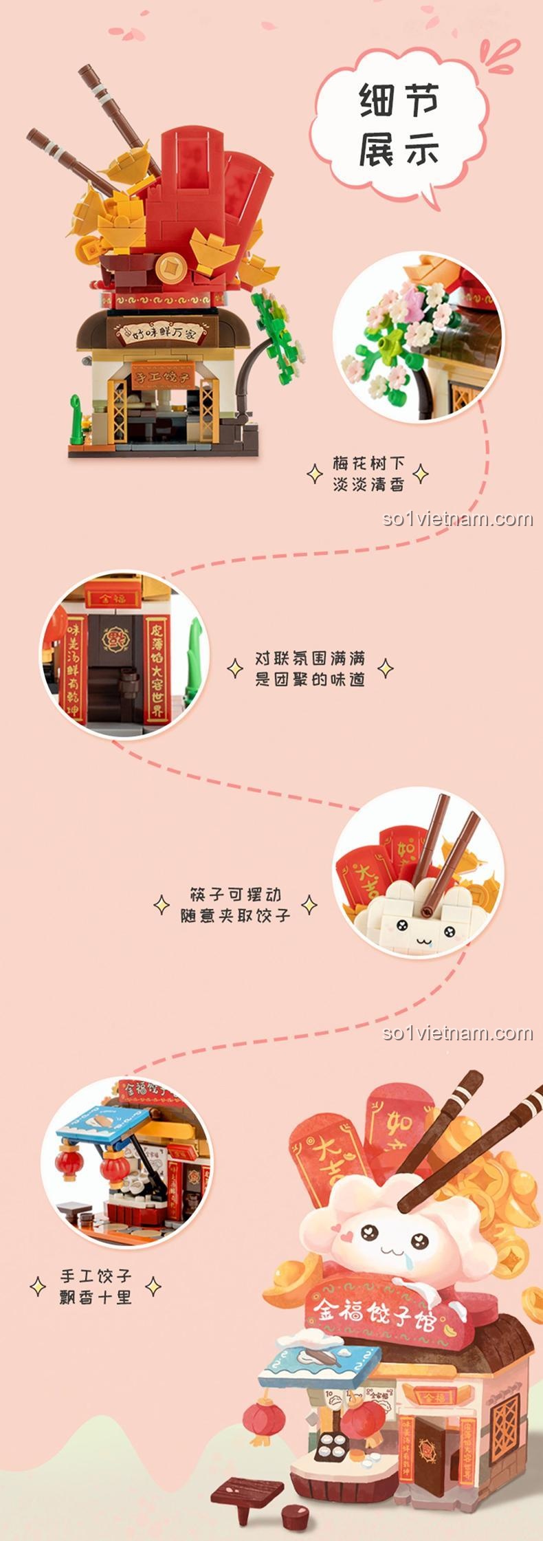 Chi tiết mô hình Tiệm Bánh Bao Hương Cảng