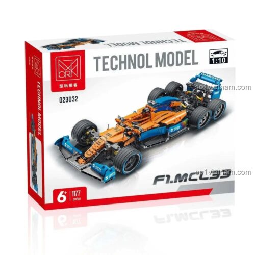 Hộp đựng bộ đồ chơi lắp ghép McLaren F1 023032 của MORK MODEL, tỉ lệ 1:10, 1177 chi tiết, cho bé trai 6 tuổi, Tốc độ Đỉnh Cao