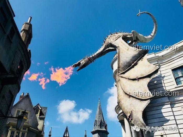 Mô hình Ngân hàng Gringotts và Rồng bụng sắt Ukraine MORK 032101 cùng các minifigures, đồ chơi xây dựng Kiến trúc Hẻm Xéo, phát triển tư duy cho bé 6 tuổi.