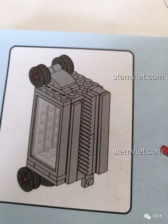 MORKMODEL 011001 Bộ lắp ghép Thư viện Hiện đại - Cận cảnh chi tiết thang máy