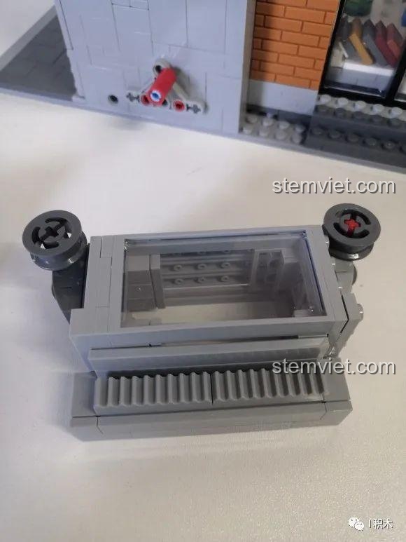 MORKMODEL 011001 Bộ lắp ghép Thư viện Hiện đại - Chi tiết các kệ sách