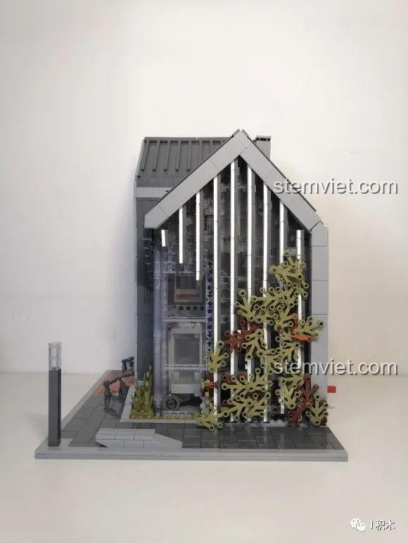 MORKMODEL 011001 Bộ lắp ghép Thư viện Hiện đại - Mô hình hoàn chỉnh từ góc nhìn bên phải