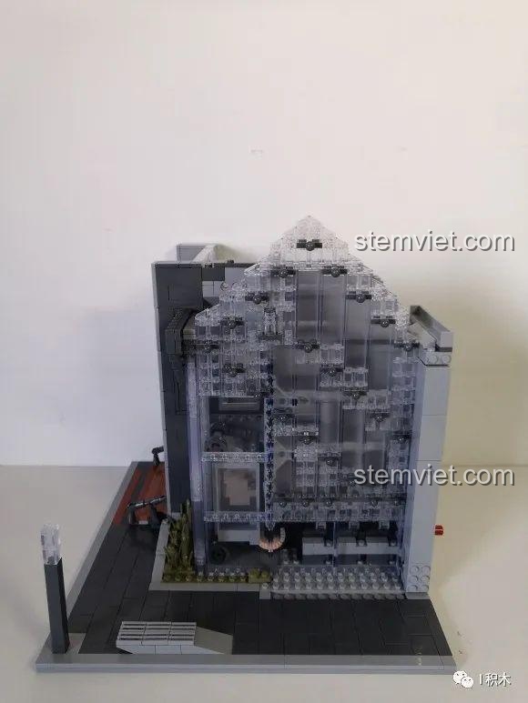 MORKMODEL 011001 Bộ lắp ghép Thư viện Hiện đại - Mô hình hoàn chỉnh từ góc nhìn từ trên xuống