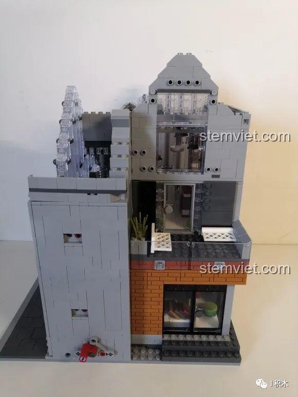 MORKMODEL 011001 Bộ lắp ghép Thư viện Hiện đại - Mô hình thang máy