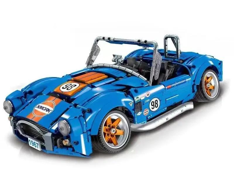 Bộ lắp ráp MORKMODEL 022025-3 Shelby Cobra 427, mô hình siêu xe cổ điển màu xanh dương cam, 1816 chi tiết, dành cho bé trai 6 tuổi, giá tốt
