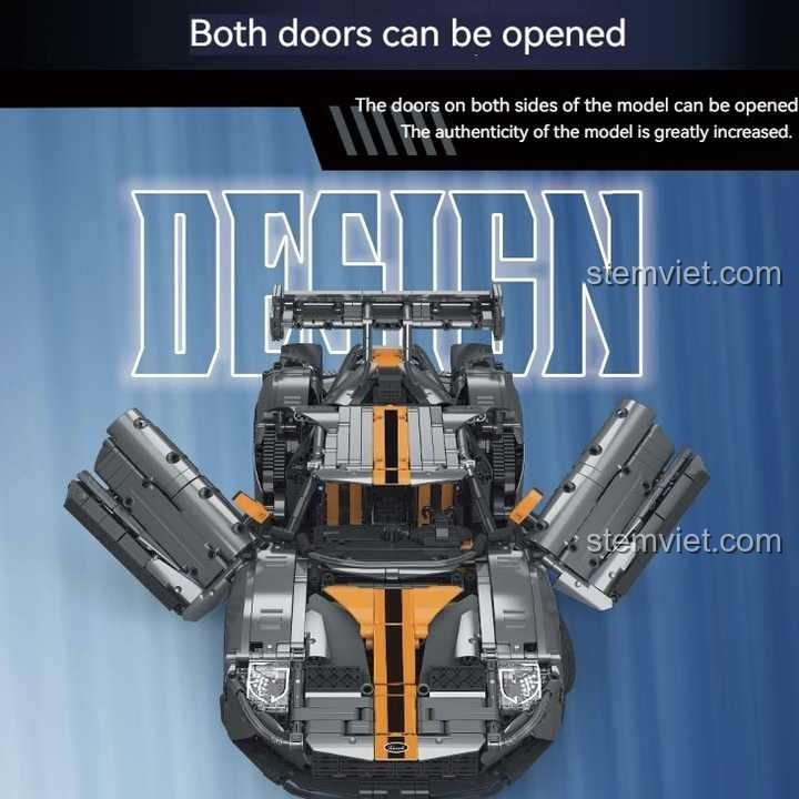 Chi tiết tính năng cửa mở được của đồ chơi mô hình Xe đua Ford GT 022027, tăng tính chân thực cho sản phẩm.