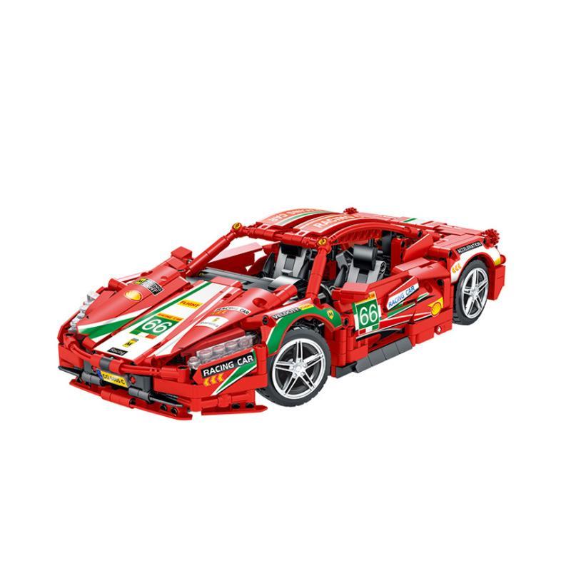 Bộ lắp ráp siêu xe Ferrari 458 MORKMODEL 023002-3, đồ chơi mô hình Technic chi tiết cho bé trai 8 tuổi, giá rẻ.