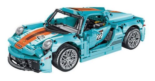 MORKMODEL 023017-1 Porsche 918 bộ đồ chơi màu xanh cam
