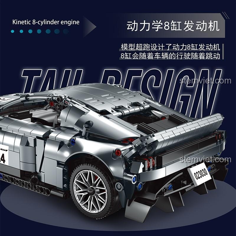 Động cơ 8 xi lanh chuyển động của bộ lắp ráp MORKMODEL 023030-1 Aston Martin Victor, tăng tính chân thực cho mô hình