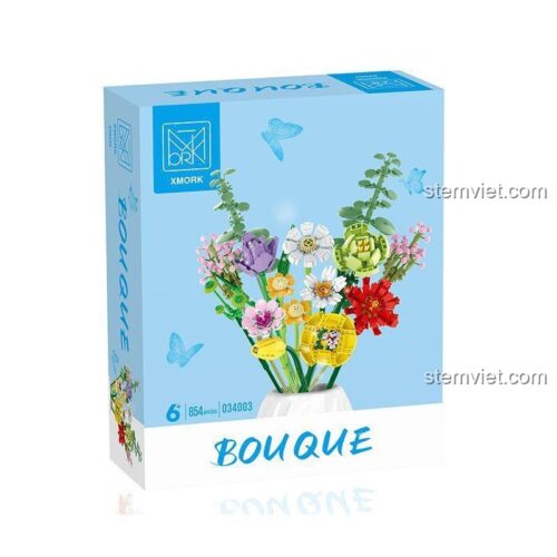 Đồ chơi mô hình Bó hoa xây dựng MORKMODEL 034003, đồ chơi xếp hình Hoa lắp ghép, hộp sản phẩm chất lượng cao.