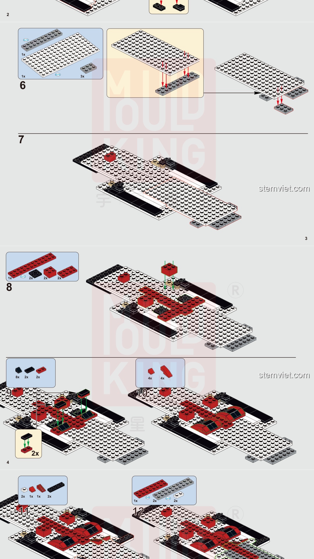 Siêu xe Bugatti Centodieci Mould King 10004 - hướng dẫn lắp ráp Mould King MouldKing10004 Mô hình Bugatti Centodieci