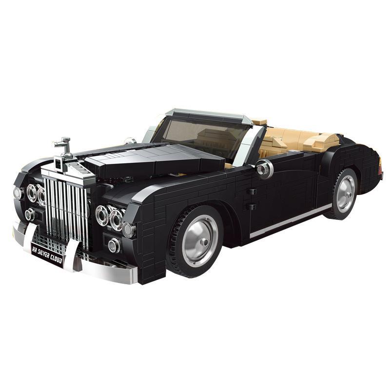 Mould King 10006 Rolls-Royce Silver Cloud - Mô hình xe hơi cổ điển màu đen