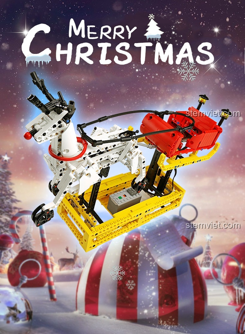 Mould King 10010 Xe trượt tuyết của Ông già Noel là món quà tặng Noel ý nghĩa cho bé trai và bé gái 8 tuổi.