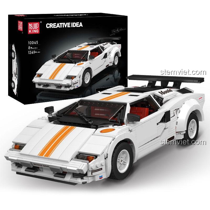 đồ chơi lắp ghép Mould King 10045 Biểu tượng tốc độ Lamborghini Countach, món quà sáng tạo cho bé.
