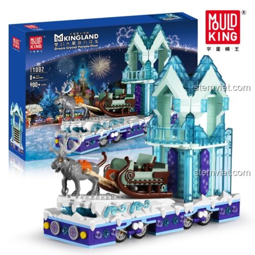 Hộp đồ chơi lắp ráp Mould King 11002 Lâu đài băng diễu hành, chất lượng cao, món quà đáng tiền cho con gái.
