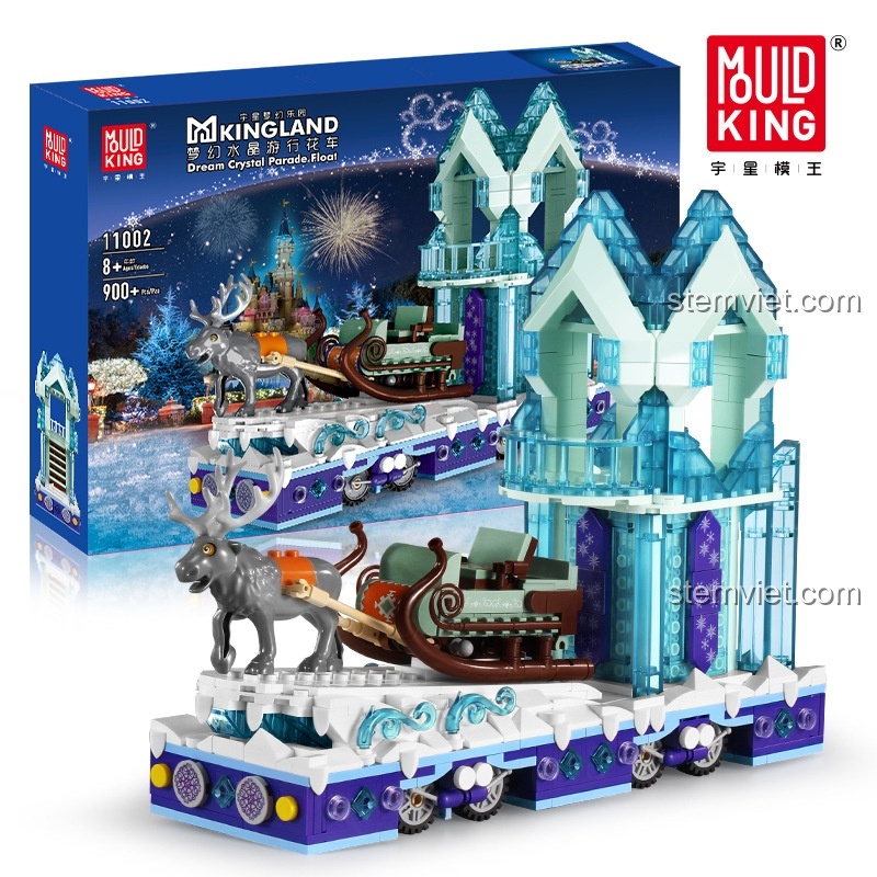 Hộp đồ chơi lắp ráp Mould King 11002 Lâu đài băng diễu hành, chất lượng cao, món quà đáng tiền cho con gái.