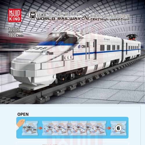 Tàu cao tốc Harmony CRH2A Mould King 12002 sách hướng dẫn Mould King 2 Mô hình tàu cao tốc