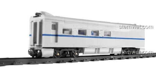 Mô hình tàu cao tốc CRH2 Mould King 12002CX, chi tiết cao, chất lượng tốt, phù hợp bé trai 8 tuổi.