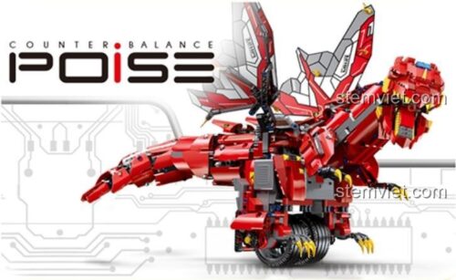 Đồ chơi mô hình Rồng Lửa Mould King 13031, bộ đồ chơi STEM lập trình qua app, quà tặng sáng tạo cho con trai.