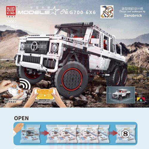 Sách Hướng Dẫn Lắp Ráp Mould King 13061 Xe Bán Tải Địa Hình Mercedes-Benz G63 6x6 PDF gốc chất lượng cao