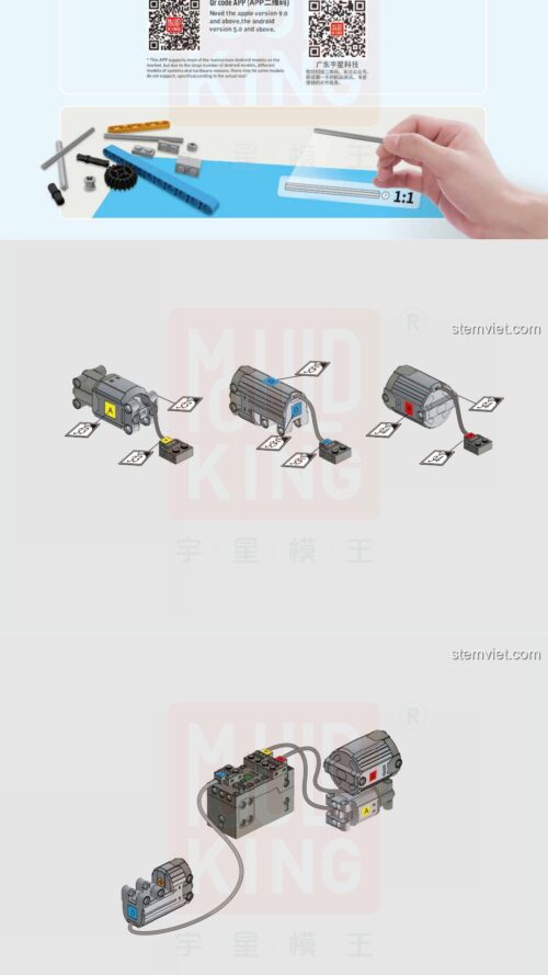 Xe Mercedes-Benz AMG C63 DTM Mould King 13073 hướng dẫn Mould King C63 Siêu xe đua Mercedes-Benz AMG