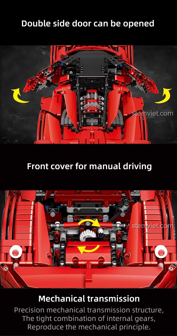 Tính năng cửa mở hai bên và nắp capo của Siêu xe thể thao FXX 13085, thể hiện sự tinh xảo.