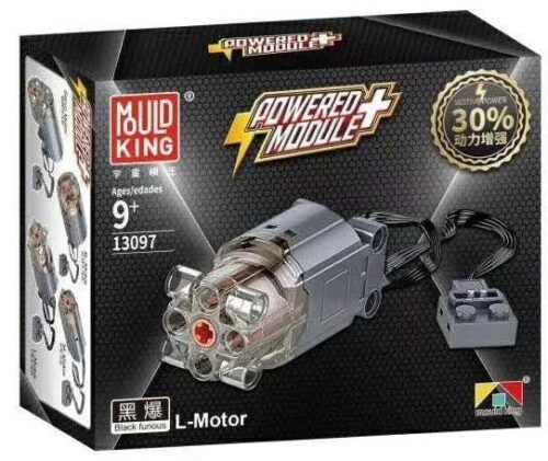 Hộp bộ đồ chơi Động cơ L-Motor Mould King 13097 Black Furious tăng 30% sức mạnh, phù hợp bé trai 9 tuổi, giá tốt.