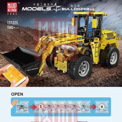 Sách hướng dẫn lắp ráp Mould King 13122 Xe Xúc Lật Bánh Lốp Điều Khiển Từ Xa
