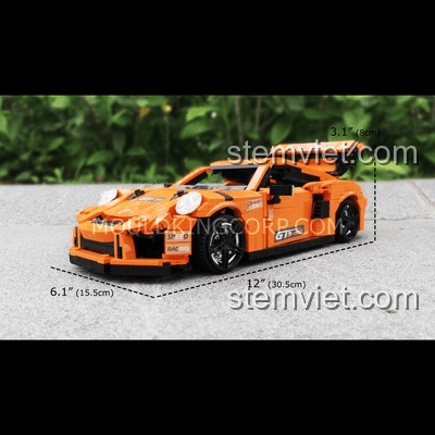 Hộp sản phẩm đồ chơi lắp ghép 13129 của Mould King, mô hình Porsche GT3 RS 1072+ mảnh.