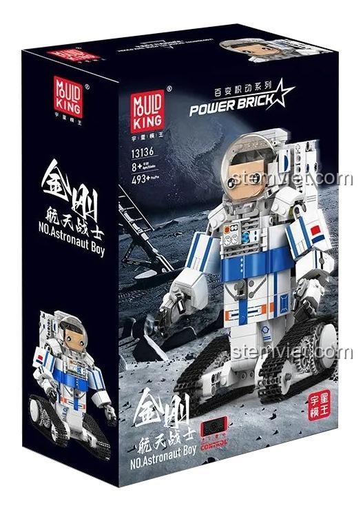 Hộp bộ lắp ghép Mould King 13136 Robot Phi Hành Gia Chiến Binh Không Gian, chất lượng cao, đáng tiền cho bé trai.