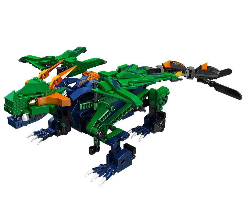 Bộ lắp ráp Rồng Hộ Vệ Rừng Mould King 13149, đồ chơi mô hình Rồng Xanh Điều Khiển Từ Xa cho bé trai 8 tuổi, chất lượng cao.