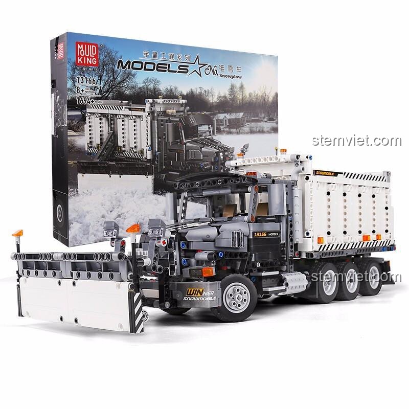 Hộp sản phẩm bộ lắp ráp Xe Tải Dọn Tuyết Mould King 13166, quà tặng giá tốt cho bé trai.