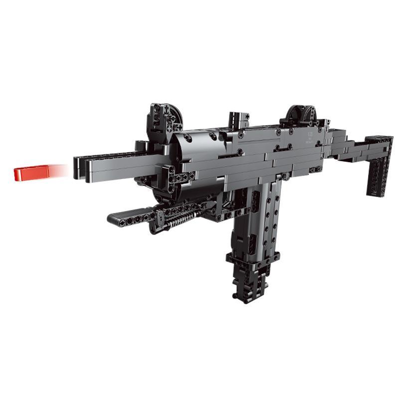 Mô hình súng tiểu liên Uzi Mini Mould King 14006 bắn đạn nhựa, đồ chơi lắp ráp cho bé trai 6 tuổi, chất lượng cao, giá tốt.