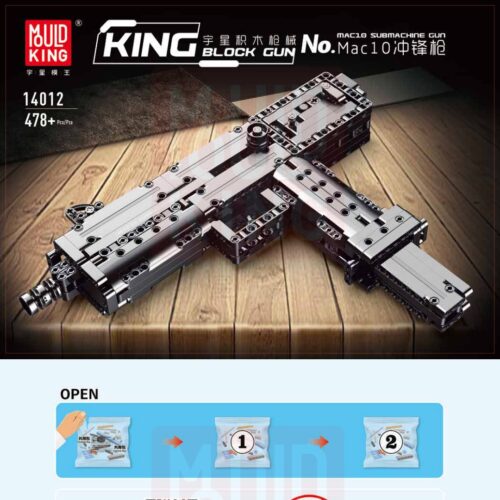 Súng tiểu liên Ingram Mac-10 Mould King 14012 sách hướng dẫn lắp ráp Mould King 14012 Súng tiểu liên Ingram Mac-10