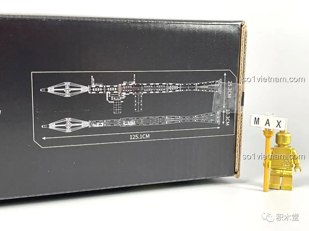 Đánh giá sản phẩm RPG-7 Rocket-propelled grenade launcher Mould King 14017