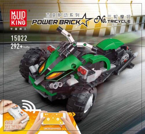 Bộ lắp ráp Xe Mô Tô Ba Bánh Mould King 15022 điều khiển từ xa, đồ chơi mô hình cho bé trai 8 tuổi, giá tốt