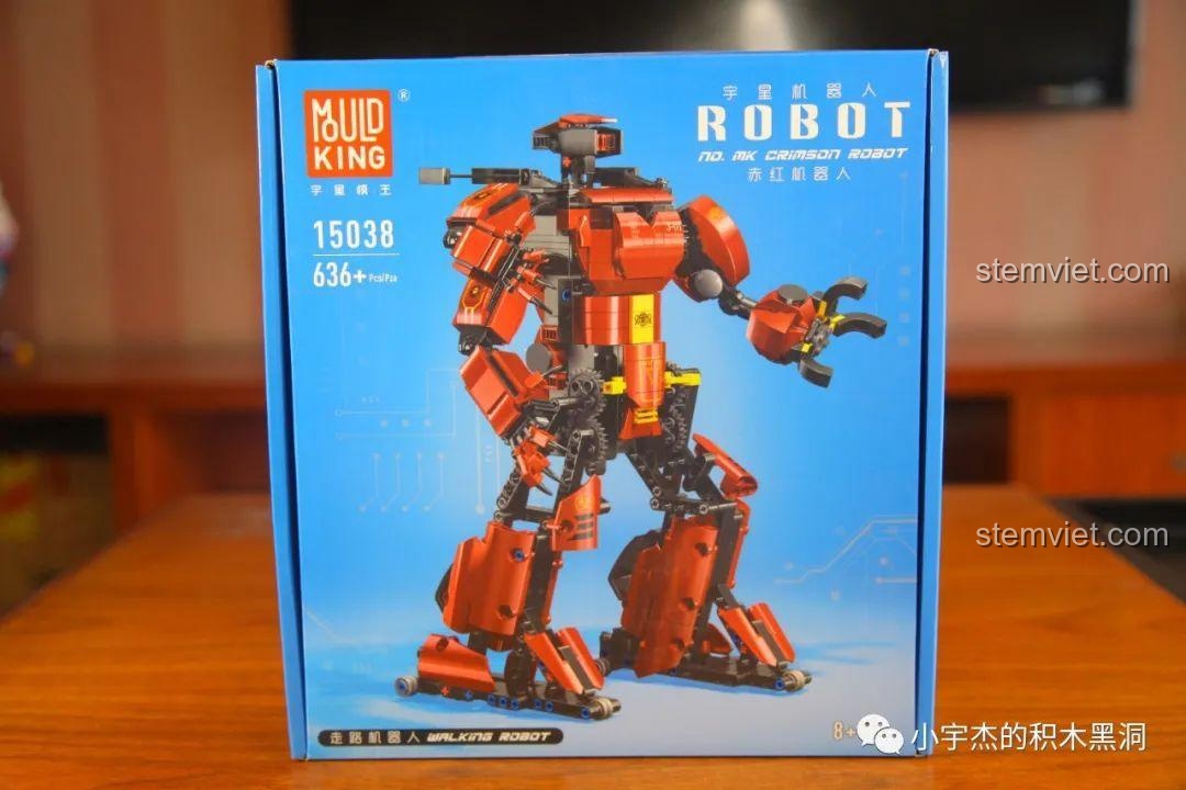 Hộp bộ lắp ghép Mould King 15038 Robot Crimson, 636 mảnh ghép, đồ chơi mô hình cho bé trai 6 tuổi, giá tiết kiệm.