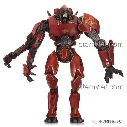 Hình ảnh robot Crimson Typhoon trong phim Pacific Rim, nguồn cảm hứng cho bộ đồ chơi Mould King 15038 Robot Crimson.