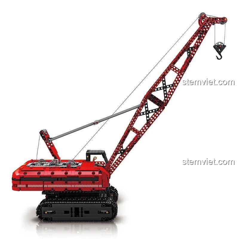 Hình ảnh bộ lắp ráp Cần Cẩu Bánh Xích Mould King 15070 màu đỏ mạnh mẽ, món đồ chơi mô hình lý tưởng cho con trai 8 tuổi.