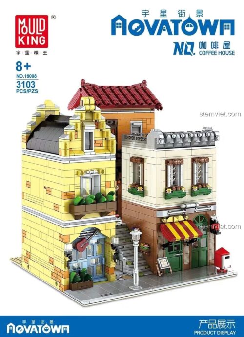 Mould King 16008 Coffee House Bộ đồ chơi Lắp ghép Kiến trúc Tinh Xảo