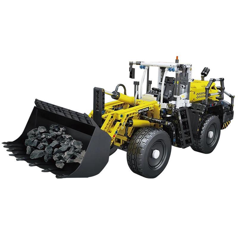 Bộ đồ chơi Xe xúc lật Liebherr L550 Mould King 17026 với 1803 mảnh ghép, có tính năng điều khiển từ xa và hệ thống khí nén, phù hợp cho bé trai 14 tuổi, giá tốt.