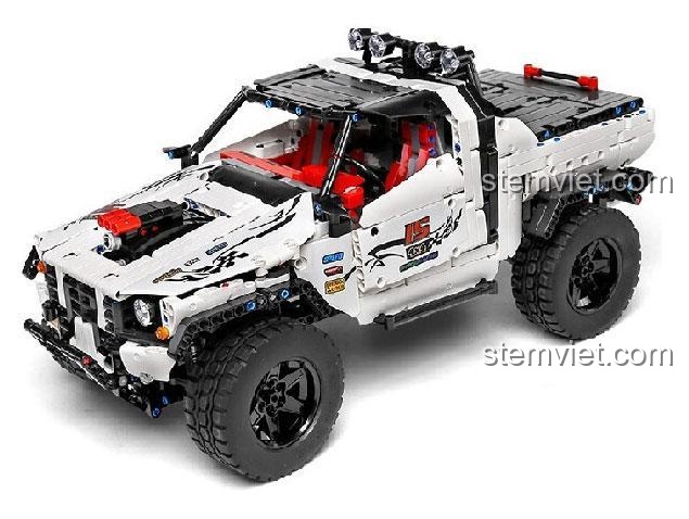 Mô hình Mould King 18005 Xe Bán Tải Địa Hình Custom Pick-Up 4X4 với 2013 mảnh ghép, đồ chơi mô hình cho bé trai, giá rẻ