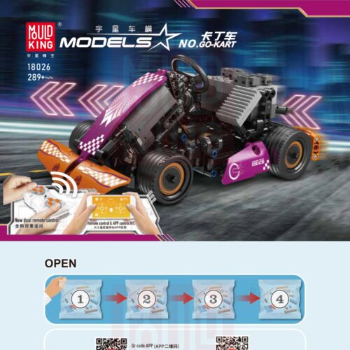Sách Hướng Dẫn Lắp Ráp Xe Kart Đua Điều Khiển Từ Xa Mould King 18026