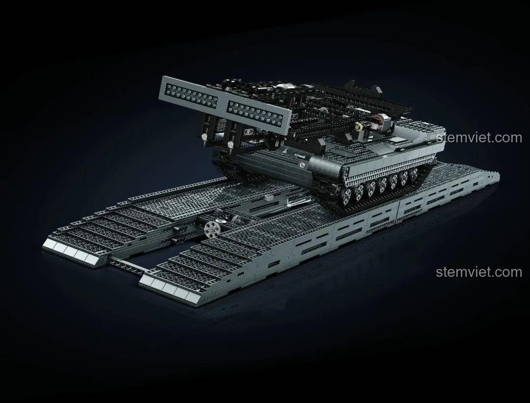 Mô hình xe tăng bắc cầu Mould King 20002 Xe Tăng Abrams Bắc Cầu AVLB màu xám, đồ chơi xây dựng cho con trai 14 tuổi, giá tiết kiệm