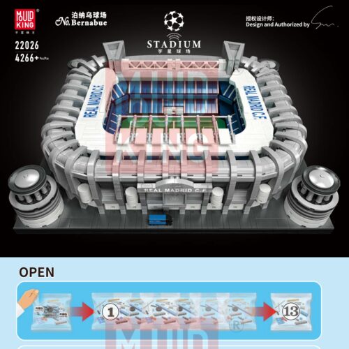 Sân vận động Santiago Bernabéu Mould King 22026 sách hướng dẫn Mould King 22026 Sân nhà của Real Madrid