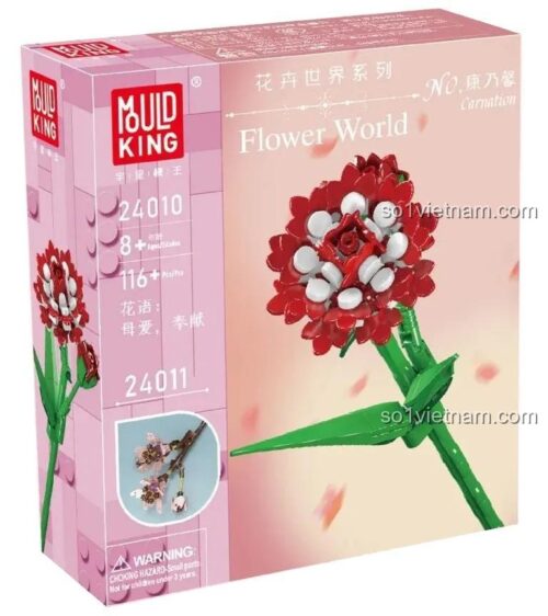 Mould King 24010 Hoa Cẩm Chướng lắp ráp đầy đủ