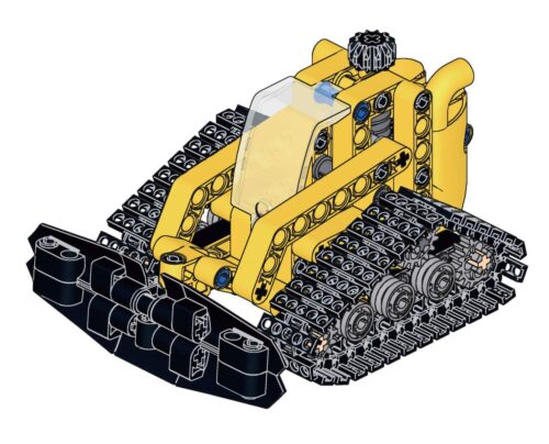 Mô hình đồ chơi lắp ráp Mould King 24015 Xe Dọn Dẹp Bánh Xích 188 mảnh, màu vàng đen, dành cho bé trai 8 tuổi, giá tốt